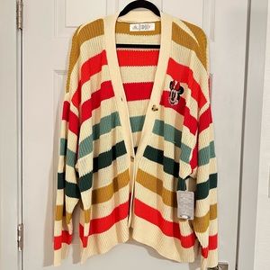 Rainbow strip Minnie Mouse Cardigan